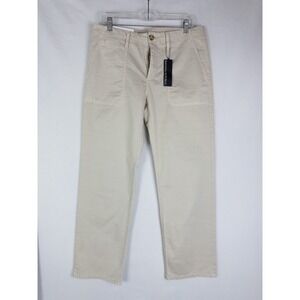 NWT Banana Republic Chino Pants Womens 10 Boyfriend Beige Cotton Casual